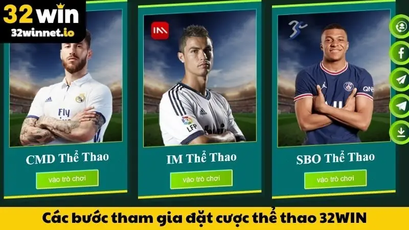 Các bước tham gia đặt cược thể thao 32WIN