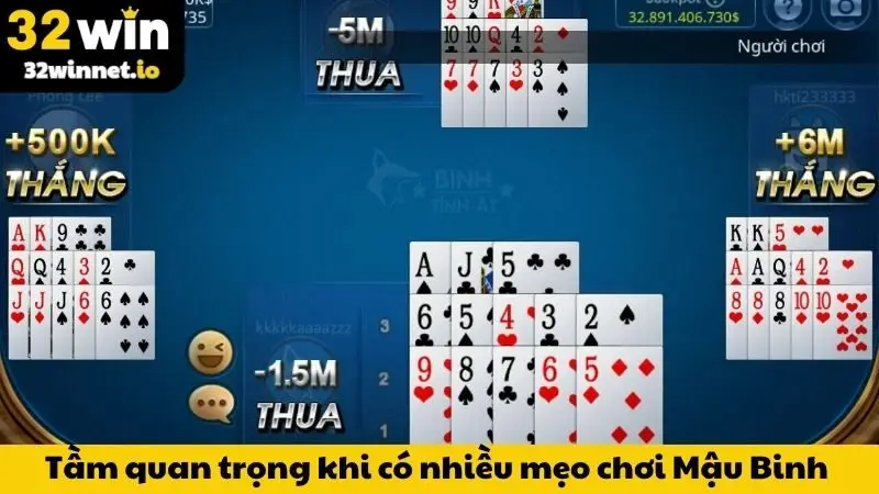 Tầm quan trọng khi có nhiều mẹo chơi Mậu Binh 32WIN